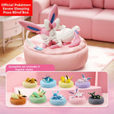 Authentic Pokémon Eevee Sleeping Pose Series Blind Box Figurine Cartoon Cute Pokémon Doll Desktop Ornament